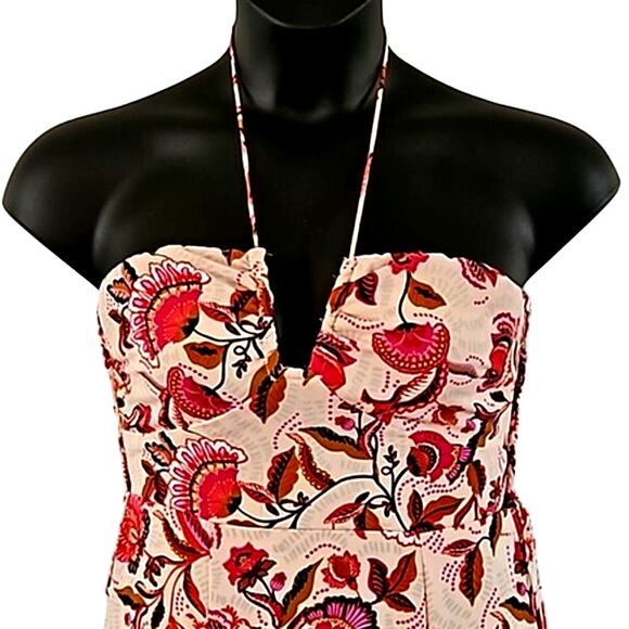 Sincerely Jules Women’s Floral Halter Neck Maxi Dress Size Medium Boho Style - Picture 3 of 5